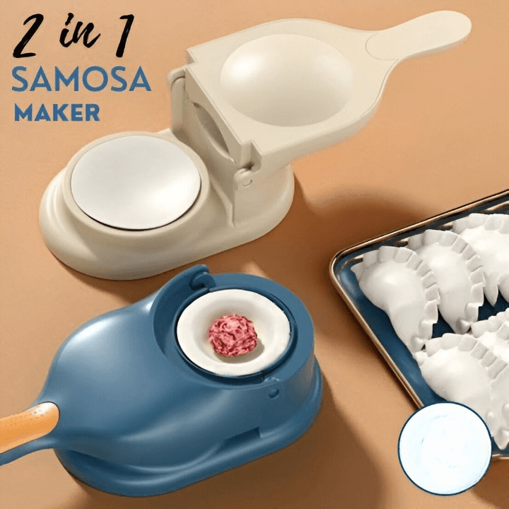 2-in-1 Dumpling & Samosa Maker | Mini Manual Tortilla & Dough Press | Random Colors