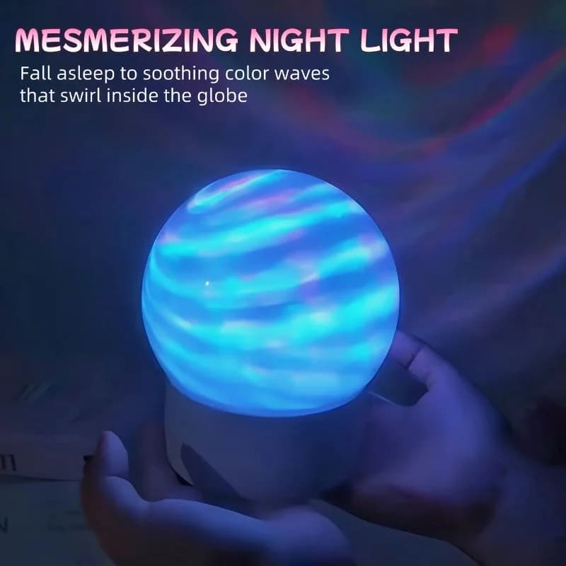 2-in-1 Ocean Wave Projector Light & Northern Aurora Lamp | 16 Colors RGB Night Light Projector  | Bedroom Mood Lamp