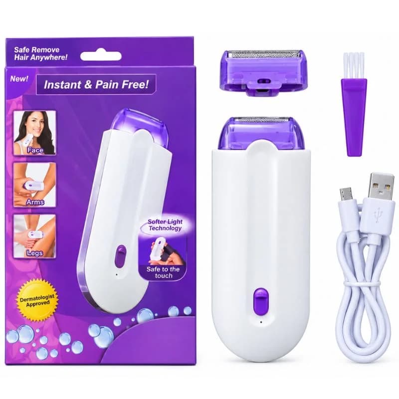 2-in-1 Rechargeable Painless Hair Remover | Finishing Touch Sensa-Light for Face & Body