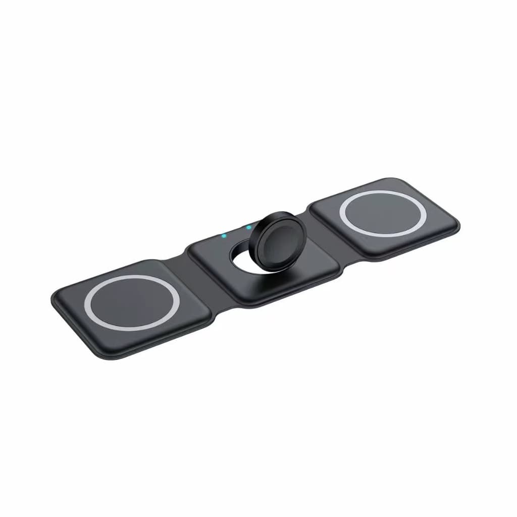 3-in-1 Foldable Magnetic Wireless Charger 15W Charging Station for iPhone Apple Watch and AirPods