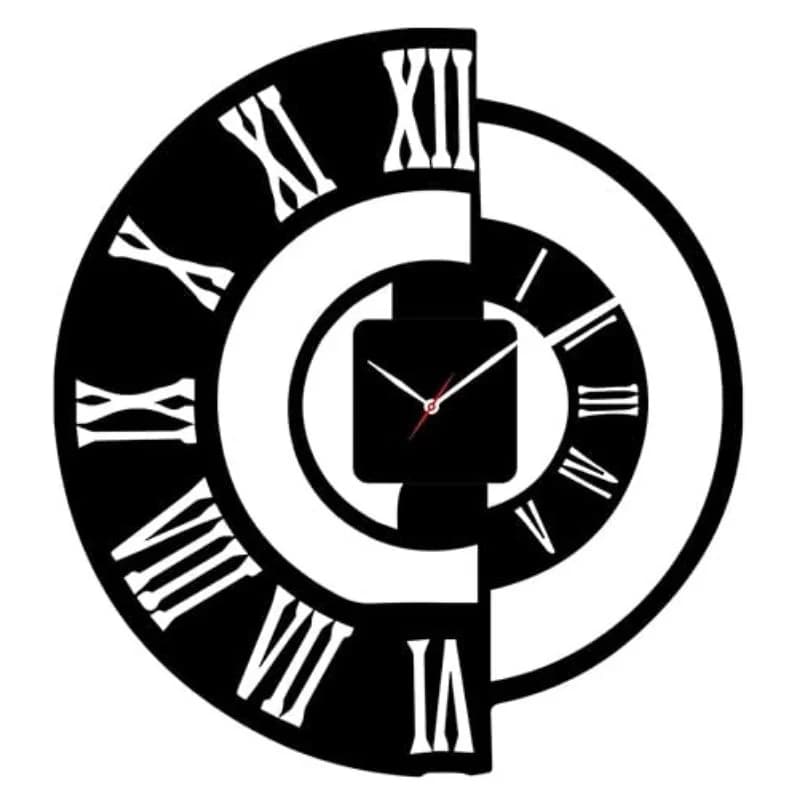 3D DIY Wooden Wall Clock | MDF Silent Quartz Wall Clock | Decorative Hanging Clock for Home & Office