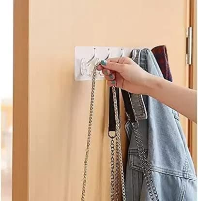 6-in-1 Heavy-Duty Self-Adhesive Wall Hooks | Waterproof Transparent Hooks