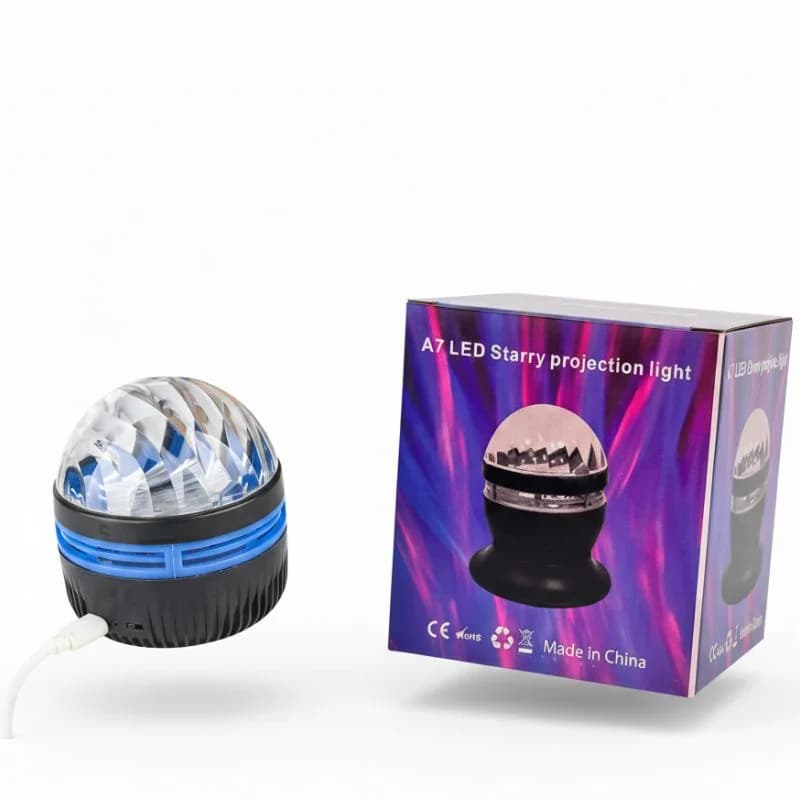 A7 LED Starry Projection Light with Remote Control | USB Galaxy Night Lamp