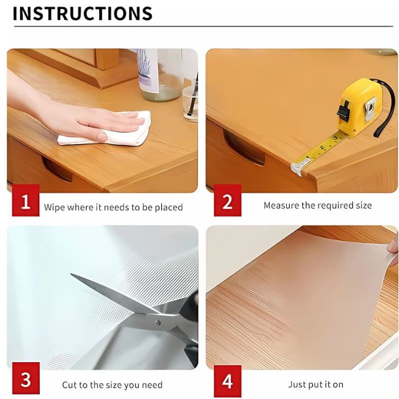 Anti-Slip Fridge & Shelf Mat | Waterproof Washable Liner for Kitchen Drawers Cabinets | Light Grey
