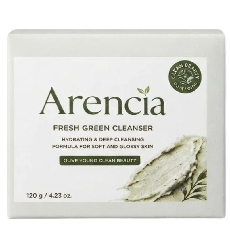 Arencia Fresh Green Rice Mochi Cleanser  | Low pH Facial Cleanser with Rice Powder & Green Tea | Hydrating Deep Cleansing | 120g