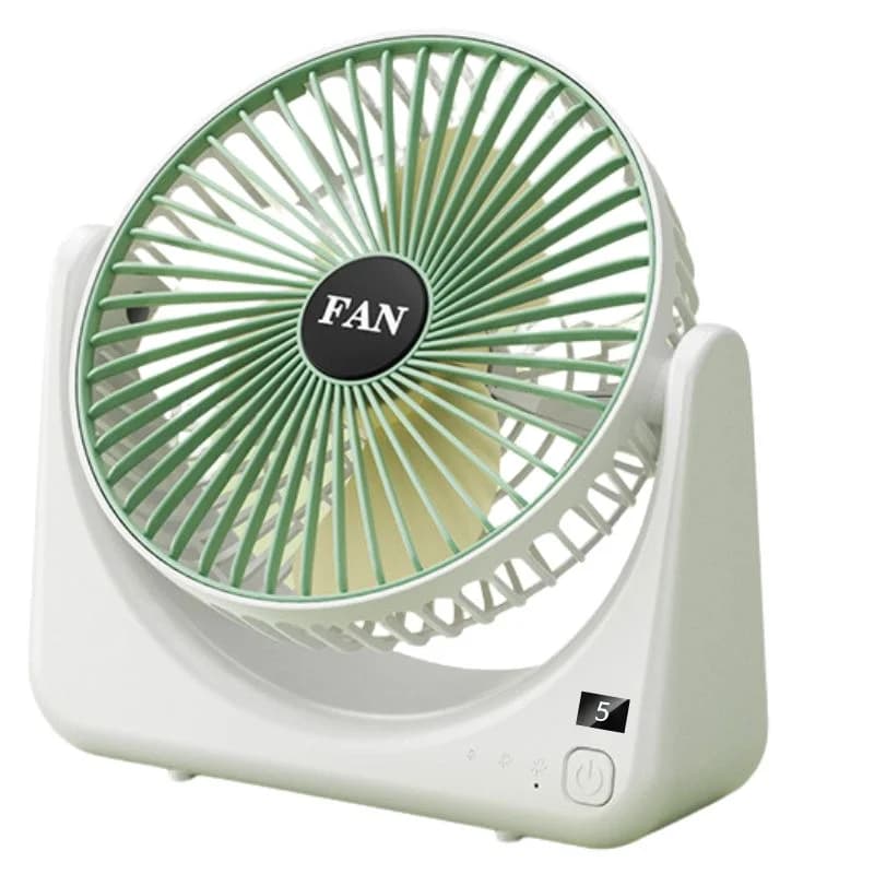 Circular Rechargeable Desktop  Fan | Model QL-01 | 3 Speed Personal Cooling Fan | Quiet Air Circulator for Home, Office & Travel | Random Color