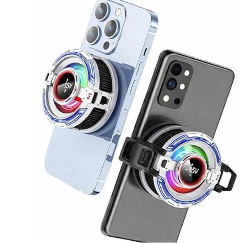 CX16 Magnetic Mobile Cooling Fan | Semiconductor Phone Cooler with RGB Lights | Fast Cooling Gaming Radiator for Android & iPhone