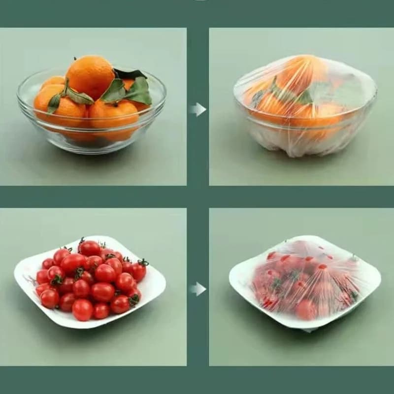 Disposable & Reusable Elastic Food Covers | Transparent Bowl & Plate Covers | Stretchable Dustproof Food Storage Covers | Kitchen Freshness Protector | 100Pcs