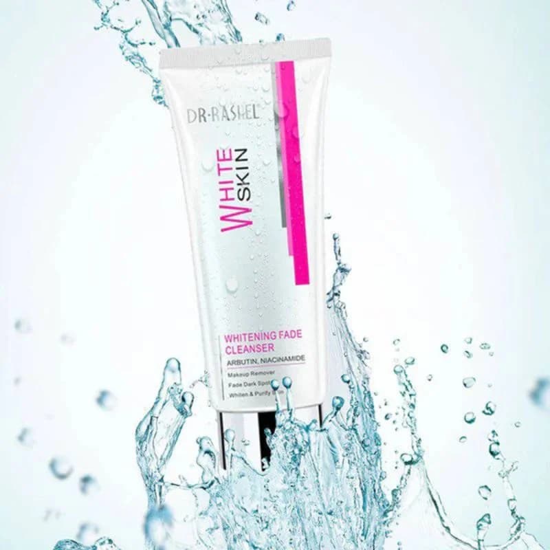 Dr. Rashel Whitening Fade Cleanser | Makeup Remover & Dark Spot Fading Face Wash with Arbutin & Niacinamide (80g) | Imported