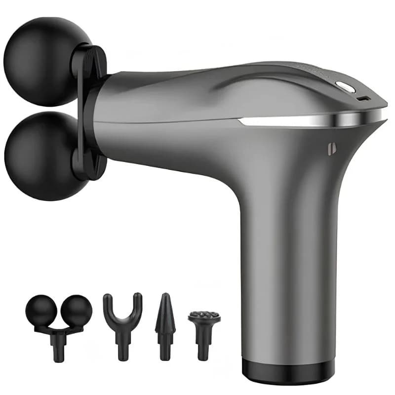 Fascial Tissue Massage Gun | Model BLD-329 | Rechargeable Massage Gun | LCD Display | 4 Massage Heads for Muscle Recovery & Pain Relief