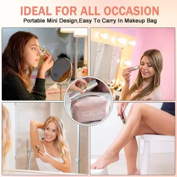Flawless 2-in-1 Eyebrow Trimmer | Rechargeable Hair Remover with USB Charging Cable & Cleaning Brush