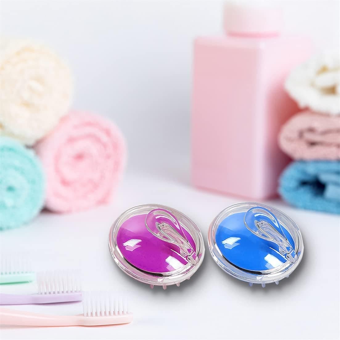 Head Scalp Massage & Shampoo Brush | Soft Silicone Bath Brush | Deep Cleansing & Relaxing Scalp Care | Random Colors