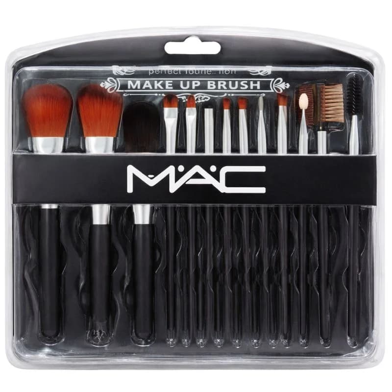 Mac Beauty Makeup Brush Set - 12-Piece Professional Makeup Tool Kit | Soft, High-Quality Synthetic Bristles