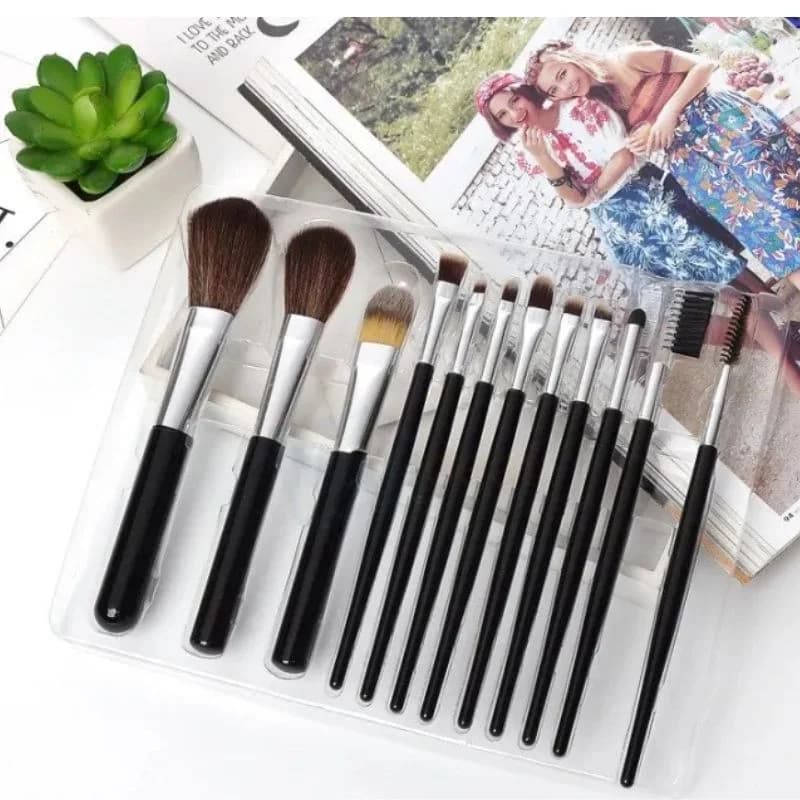 Mac Beauty Makeup Brush Set – 12-Piece Professional Makeup Tool Kit | Soft, High-Quality Synthetic Bristles