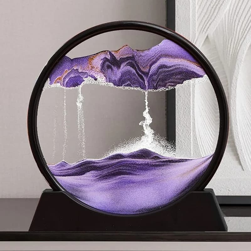 Moving Sand Art Picture  | 3D Dynamic Deep Sea Sandscape with Display Stand | Random Color