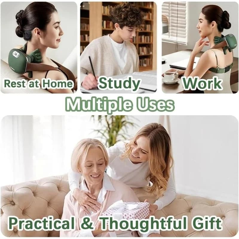 Neck & Shoulder Kneading Massager | Model BLD- 893 | Wireless Shiatsu Deep Kneading Massager with Heat | For Neck, Shoulders, Back & Body Relaxation