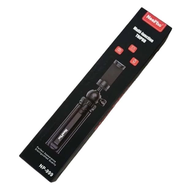Nepho NP-999 2-in-1 Tripod & Extendable Selfie Stick | Adjustable Height, Universal Smartphone & Camera Mount |  Portable Photography Stand