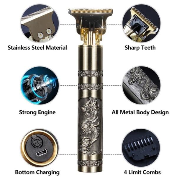 Professional T9 Trimmer | Metal Body | Hair & Beard Trimmer | Precision Grooming Tool