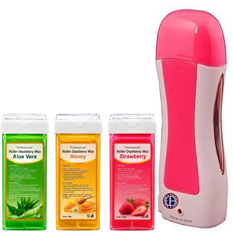 Refill Hair Removal Wax Roller | Roll-On Wax Refill for Body & Facial Hair Removal | Depilatory Wax Cartridge for Legs, Arms & Body | Random Flavor