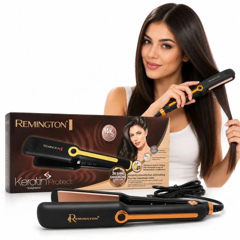 Remington Keratin Protect Intelligent Hair Straightener | Model FR-2028 | Advanced Ceramic Plates & Heat Protection Sensor