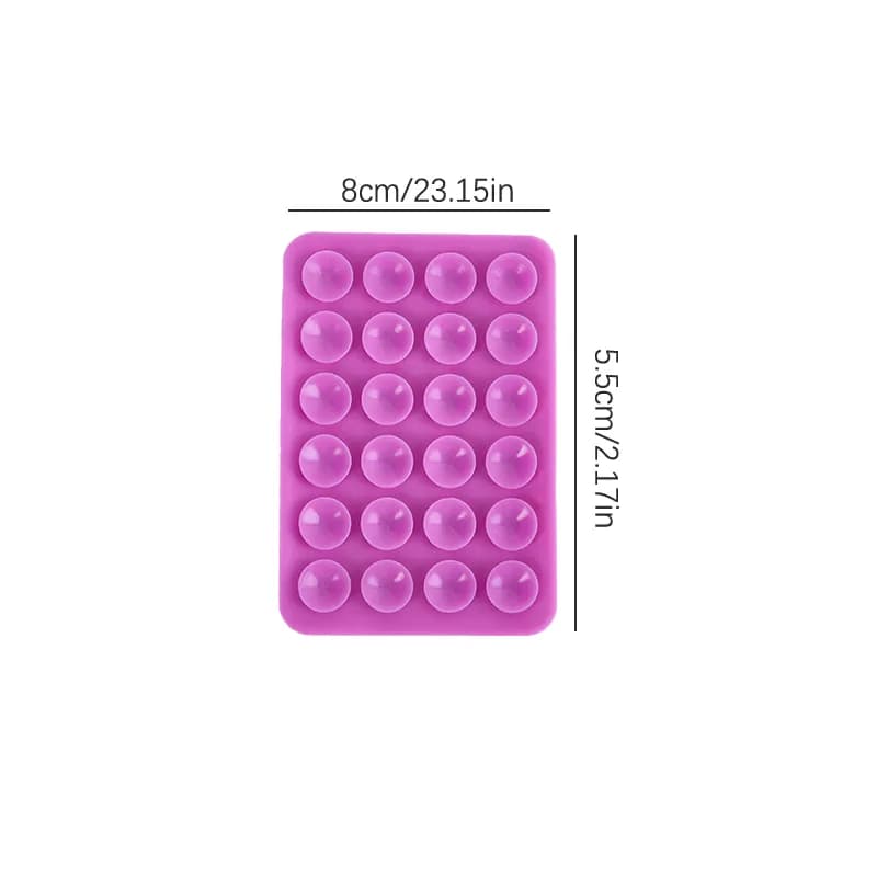 Stick & Grip Suction Cup Phone Holder | Reusable Silicone Pad | Random Color