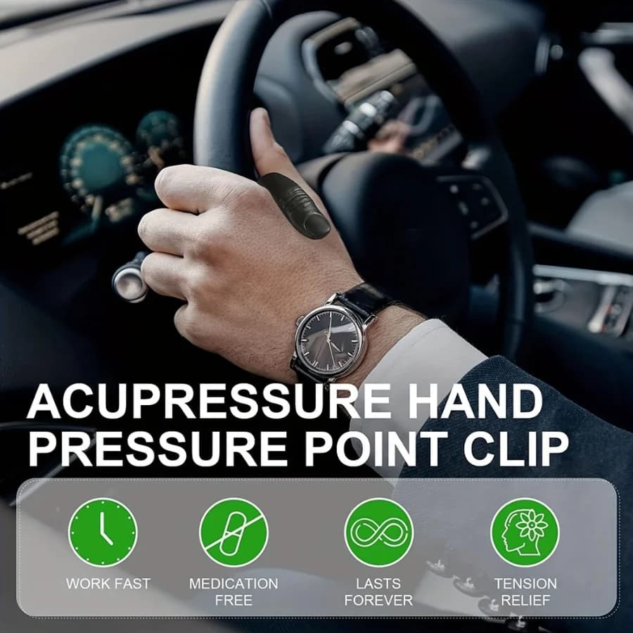 Sugar Control LI4 Acupressure Hand Clip | Stress & Migraine Relief | Random Color