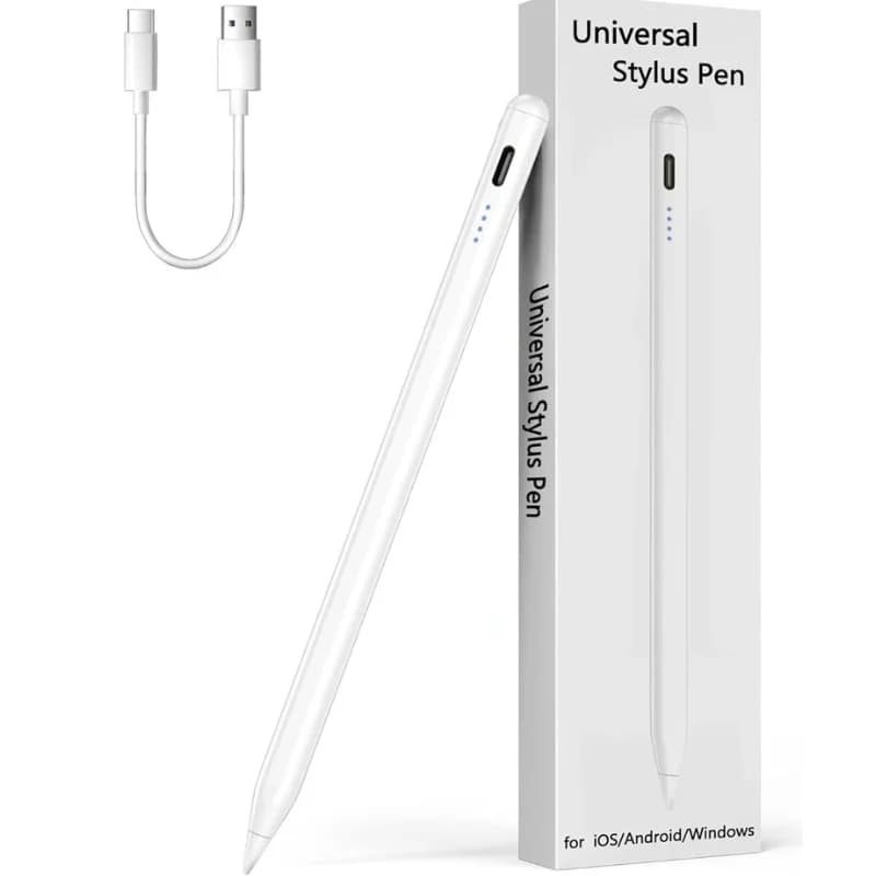 Universal Rechargeable Stylus Pen for Touchscreen Devices | Magnetic Stylus with High-Precision Tip | USB Type-C Charging | Compatible with iPad, Android & Tablets